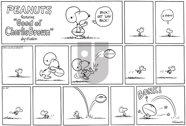 Peanuts on Sunday October 25, 1970 Comic Strip