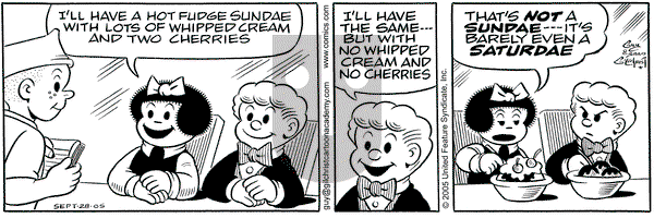 Nancy on Wednesday September 28, 2005 Comic Strip