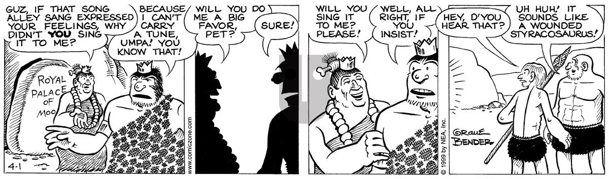 Alley Oop - Thursday April 1, 1999 Comic Strip