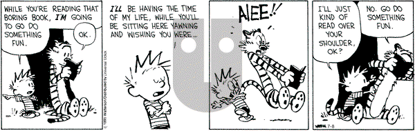 Calvin and Hobbes on Wednesday July 8, 2015 Comic Strip
