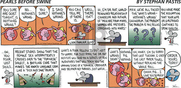 Pearls Before Swine on Sunday April 13, 2003 Comic Strip