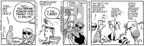 Over the Hedge on Wednesday September 22, 1999 Comic Strip