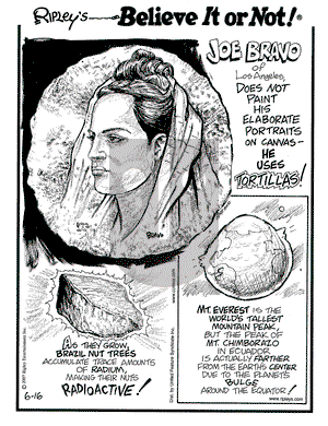 Ripley's Believe It or Not on Saturday June 16, 2007 Comic Strip