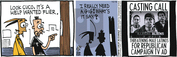 La Cucaracha on Tuesday October 19, 2010 Comic Strip