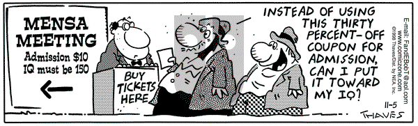 Frank and Ernest on Thursday November 5, 1998 Comic Strip