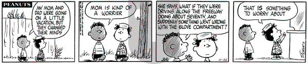 Peanuts on Saturday November 22, 1969 Comic Strip