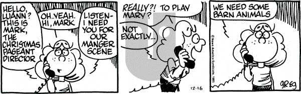 Luann on Monday December 16, 1985 Comic Strip