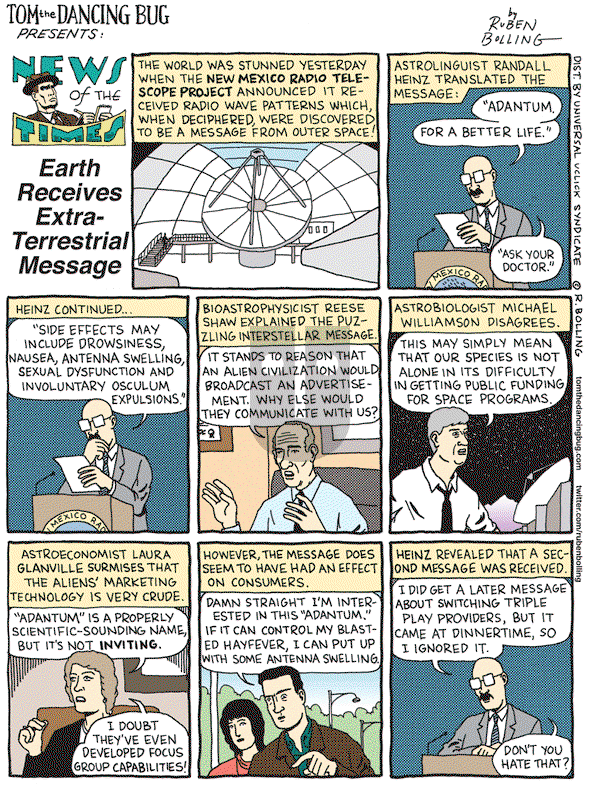 Tom the Dancing Bug on Friday December 30, 2011 Comic Strip