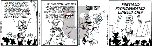 Over the Hedge on Tuesday March 21, 2000 Comic Strip