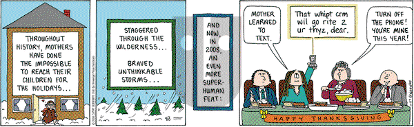 Cathy Classics on Thursday November 27, 2008 Comic Strip