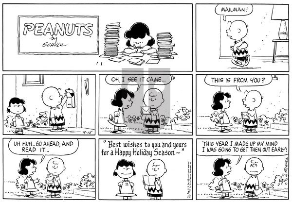 Peanuts on Sunday September 15, 1963 Comic Strip