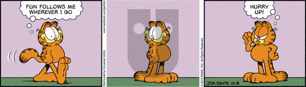 Garfield - Thursday October 8, 2015 Comic Strip