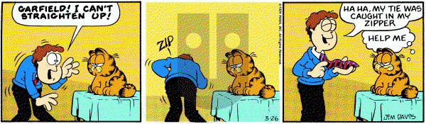 Garfield on Monday March 26, 1984 Comic Strip