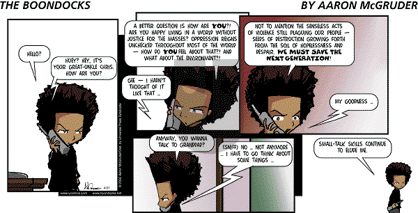 The Boondocks on Sunday November 22, 2009 Comic Strip