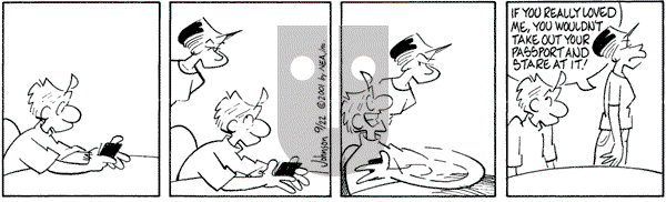 Arlo and Janis on Saturday September 22, 2001 Comic Strip