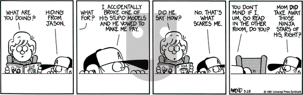 FoxTrot on Thursday March 28, 1991 Comic Strip