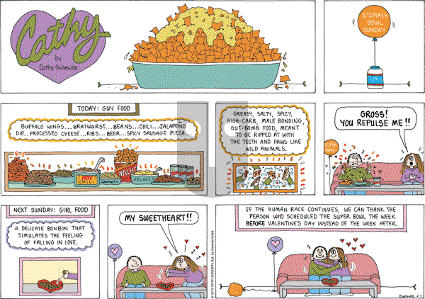 Cathy Classics - Sunday February 7, 2010 Comic Strip