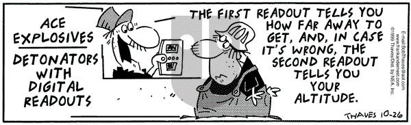 Frank and Ernest on Tuesday October 26, 1999 Comic Strip