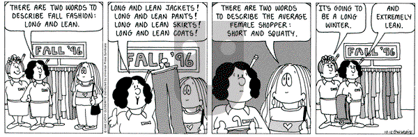 Cathy Classics on Saturday October 12, 1996 Comic Strip