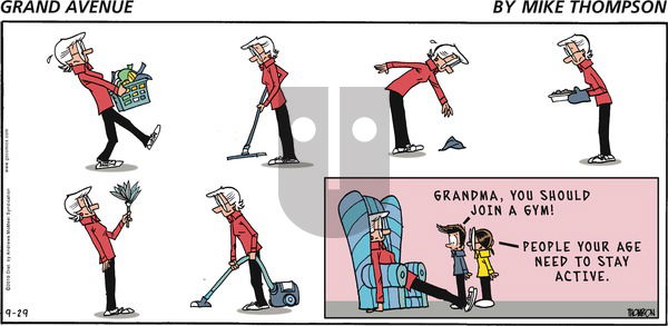 Grand Avenue on Sunday September 29, 2019 Comic Strip