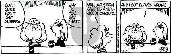 Luann on Thursday October 17, 1985 Comic Strip