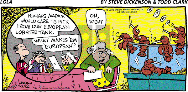Lola on Sunday March 16, 2003 Comic Strip