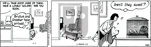 Fred Basset on Tuesday August 21, 2001 Comic Strip