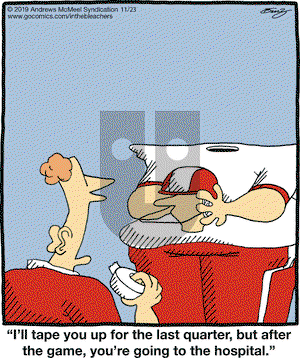 In the Bleachers on Saturday November 23, 2019 Comic Strip