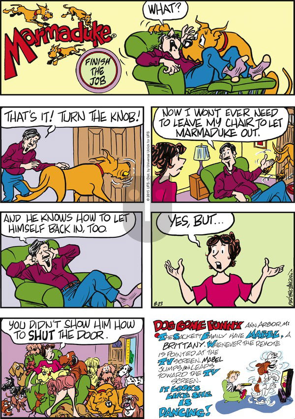 Marmaduke on Sunday August 23, 2015 Comic Strip