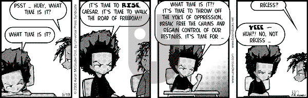 The Boondocks on Tuesday February 12, 2008 Comic Strip
