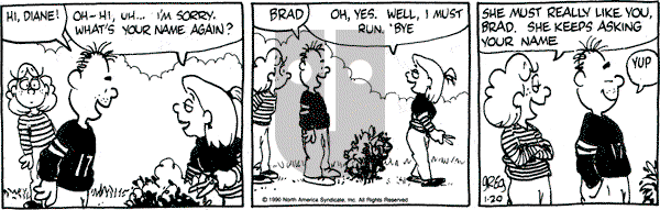 Luann on Saturday January 20, 1990 Comic Strip