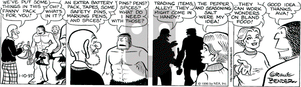 Alley Oop on Friday January 10, 1997 Comic Strip