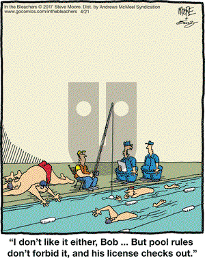 In the Bleachers on Friday April 21, 2017 Comic Strip
