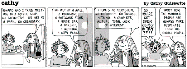 Cathy Classics on Monday May 27, 1996 Comic Strip