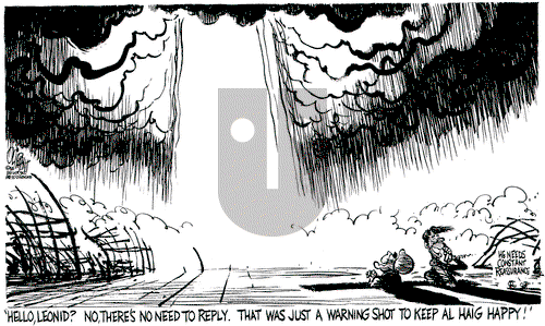 Pat Oliphant on Wednesday November 11, 1981 Comic Strip