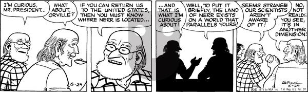Alley Oop on Saturday May 24, 1975 Comic Strip