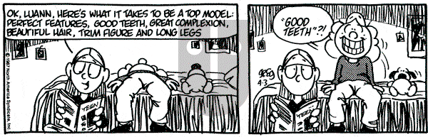 Luann on Friday April 3, 1987 Comic Strip
