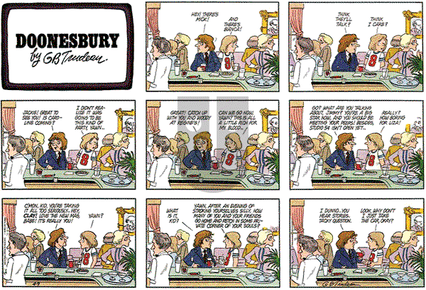 Doonesbury on Sunday April 9, 1978 Comic Strip