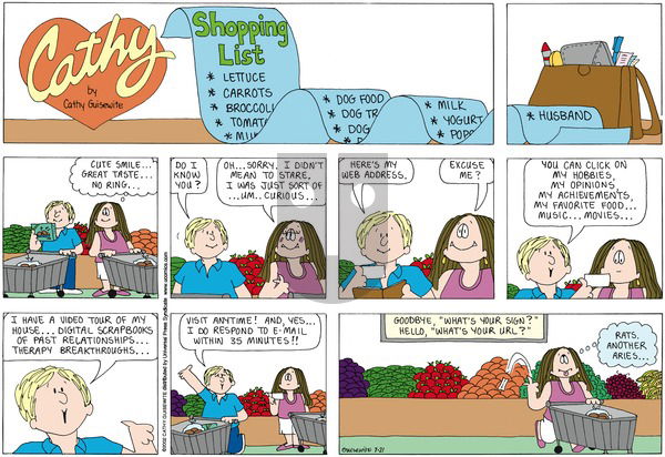 Cathy Classics on Sunday July 21, 2013 Comic Strip