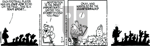 Over the Hedge on Wednesday September 26, 2001 Comic Strip