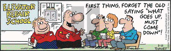 Frank and Ernest on Saturday March 15, 2014 Comic Strip