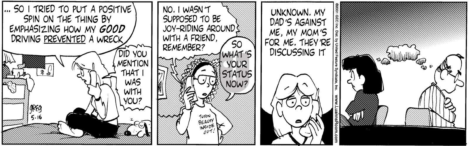 Luann - Wednesday May 16, 2001 Comic Strip