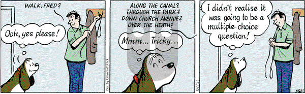 Fred Basset on Wednesday July 31, 2013 Comic Strip