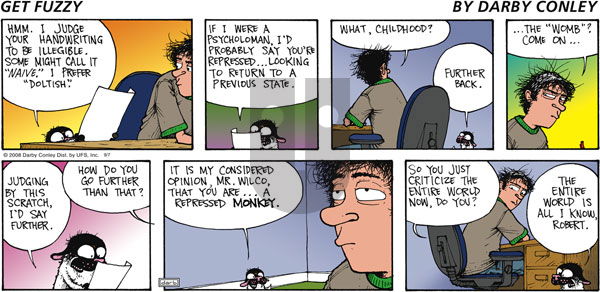 Get Fuzzy on Sunday September 7, 2008 Comic Strip