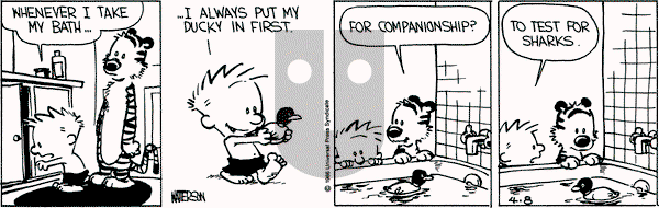 Calvin and Hobbes on Tuesday April 8, 1986 Comic Strip