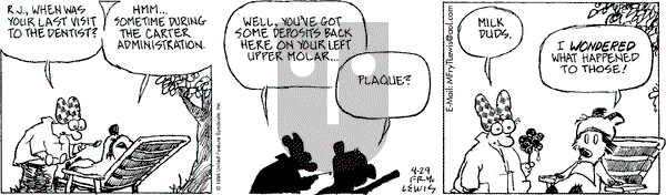 Over the Hedge on Monday April 29, 1996 Comic Strip