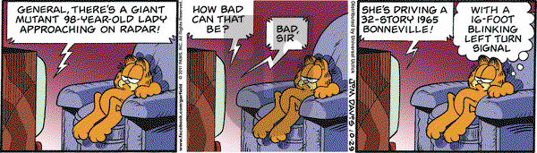 Garfield on Saturday October 29, 2011 Comic Strip