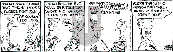 The Buckets on Wednesday April 4, 2001 Comic Strip