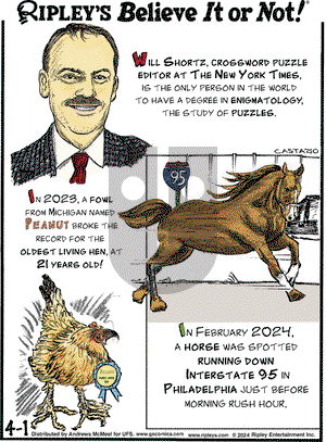 Ripley's Believe It or Not - Monday April 1, 2024 Comic Strip