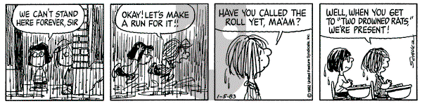 Peanuts on Wednesday January 5, 1983 Comic Strip